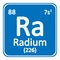 Periodic table element radium icon.