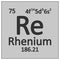 Periodic table element rhenium icon