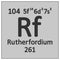 Periodic table element rutherfordium icon