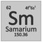 Periodic table element samarium icon