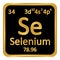 Periodic table element selenium icon.