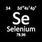 Periodic table element selenium icon.