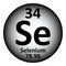 Periodic table element selenium icon