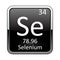 The periodic table element Selenium. Vector illustration