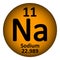 Periodic table element sodium icon