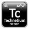 Periodic table element technetium icon.