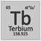 Periodic table element terbium icon