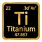 Periodic table element titanium icon.