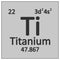 Periodic table element titanium icon