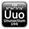 Periodic table element ununoctium icon.