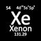 Periodic table element xenon icon.