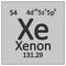 Periodic table element xenon icon
