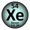 Periodic table element xenon icon