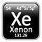Periodic table element xenon icon.