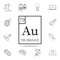 Periodic Table of Elements - aurum icon. Detailed set of science and learning outline icons. Premium quality graphic design. One o