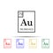 Periodic Table of Elements - aurum multi color style icon. Simple thin line, outline vector of sciense icons for ui and ux,