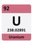Periodic Table Symbol of Uranium