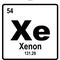 Periodical Xenon element icon