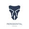 Periodontal disease icon. Trendy flat vector Periodontal disease