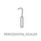 Periodontal scaler linear icon. Modern outline Periodontal scale