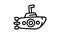 Periscope submarine icon animation