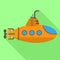 Periscope submarine icon, flat style