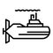 Periscope submarine icon, outline style