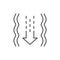 Peristalsis process line outline icon