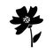 periwinkle flower decoration silhouette
