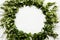 Periwinkle leaves wreath minimalist foliage decor