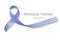 Periwinkle ribbon with Stomach cancer awareness text message isolated on white background clipping path.