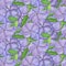 Periwinkle watercolor flower pattern. Close-up pattern of periwinkle flowers Purple watercolor wild periwinkle flowers