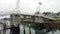 Perkins Cove Drawbridge, view on a gloomy day, Ogunquit, ME, USA