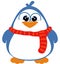 Perky Penguin with scarf