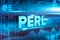 Perl abstract concept blue text blue background