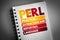 PERL - Practical Extraction and Reporting Language acronym on notepad, technology concept background