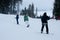 PERM, RUSSIA, DECEMBER 13.2015: People skiing and snowboarding