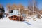 Perm, Russia - March 11.2017: Yacht club in the winter in the ba