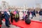 PERM, RUSSIA - March 13, 2016: Children playing skittles