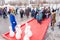 PERM, RUSSIA - March 13, 2016: Children playing skittles