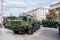 Perm, Russia - May 09.2016: Exhibition of the military technics