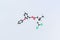 Permethrin molecule. Isolated molecular model. 3D rendering