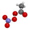 Peroxyacetyl nitrate (PAN) pollutant molecule. Secondary pollutant, found in photochemical smog. Further decomposes into