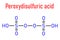 Peroxydisulfuric acid oxidizing agent molecule. Skeletal formula.