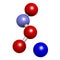 Peroxynitrite (sodium) reactive nitrogen species molecule. Formed by the reaction of the free radicals nitric oxide and superoxide