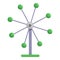 Perpetual motion ball wheel icon, cartoon style