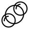Perpetual motion energy icon, outline style