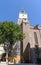 Perpignan Cathedral with the clock tower, France