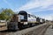 Perris, CA, USA - August 24, 2023: Southern Pacific 2958 dieselelectric locomotive