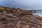 Perros Guirec, Ploumanac`h Lighthouse, Mean Ruz, la Manche, rocks and waves